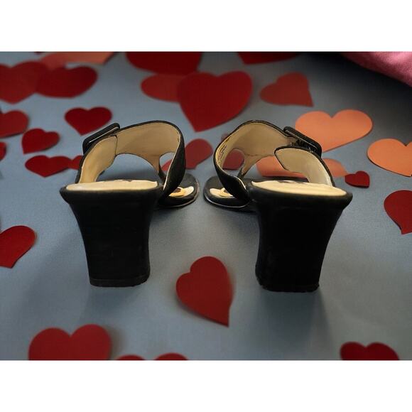 Jennifer Moore Women's Heels Sandals Shoes Black Open Toe Size 6.5 - Picture 4 of 4